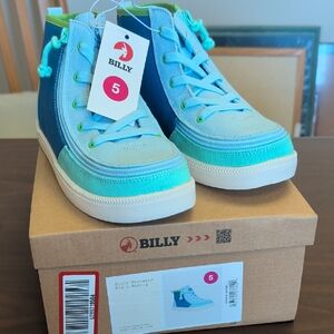 Billy Kids High-Top Sneakers - Blue and Green